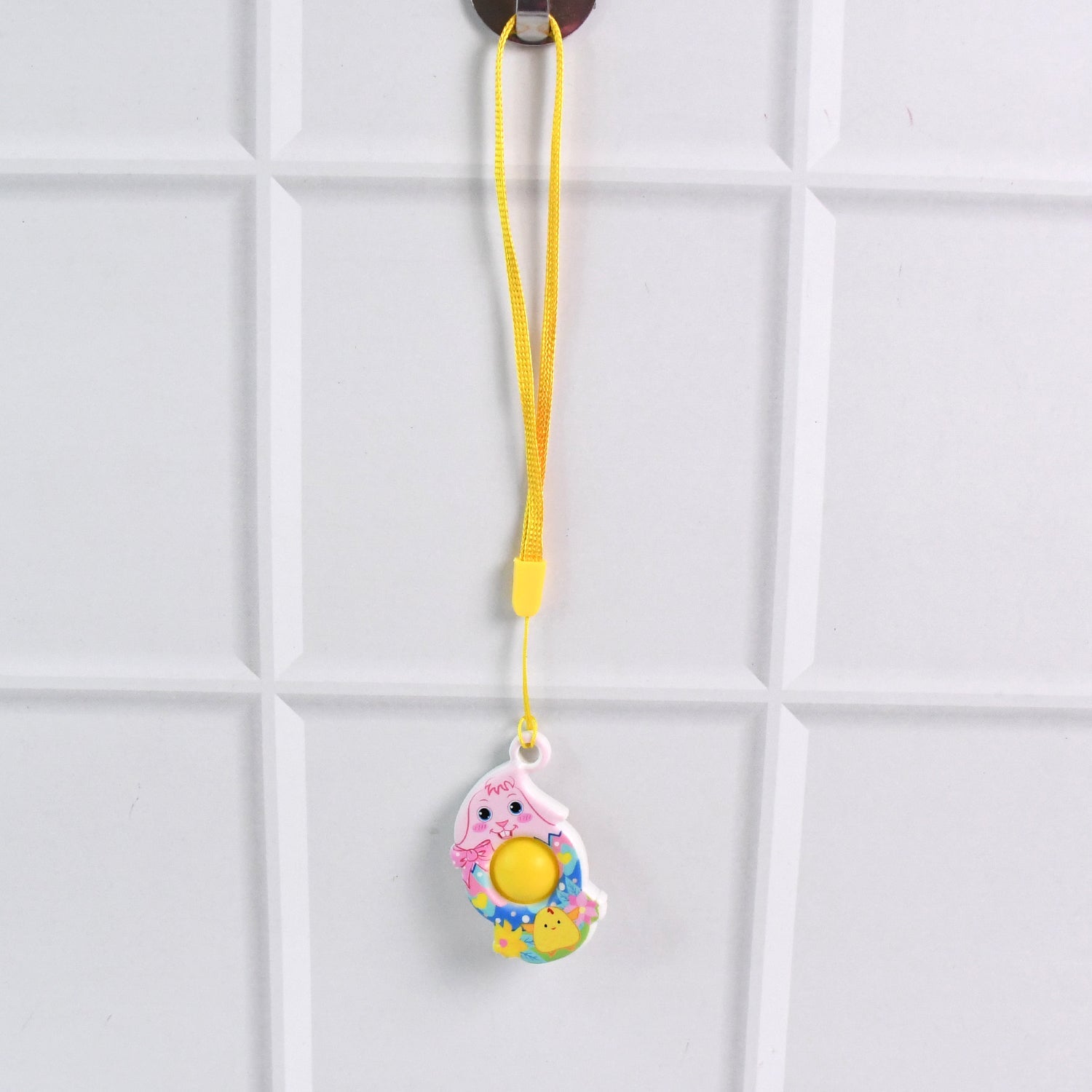 Mini Cartoon Chick-Shaped Push Pop Fidget Toy with Hanging Strap (1 Pc) Mini Cartoon Chick-Shaped Push Pop Fidget Toy with Hanging Strap (1 Pc)